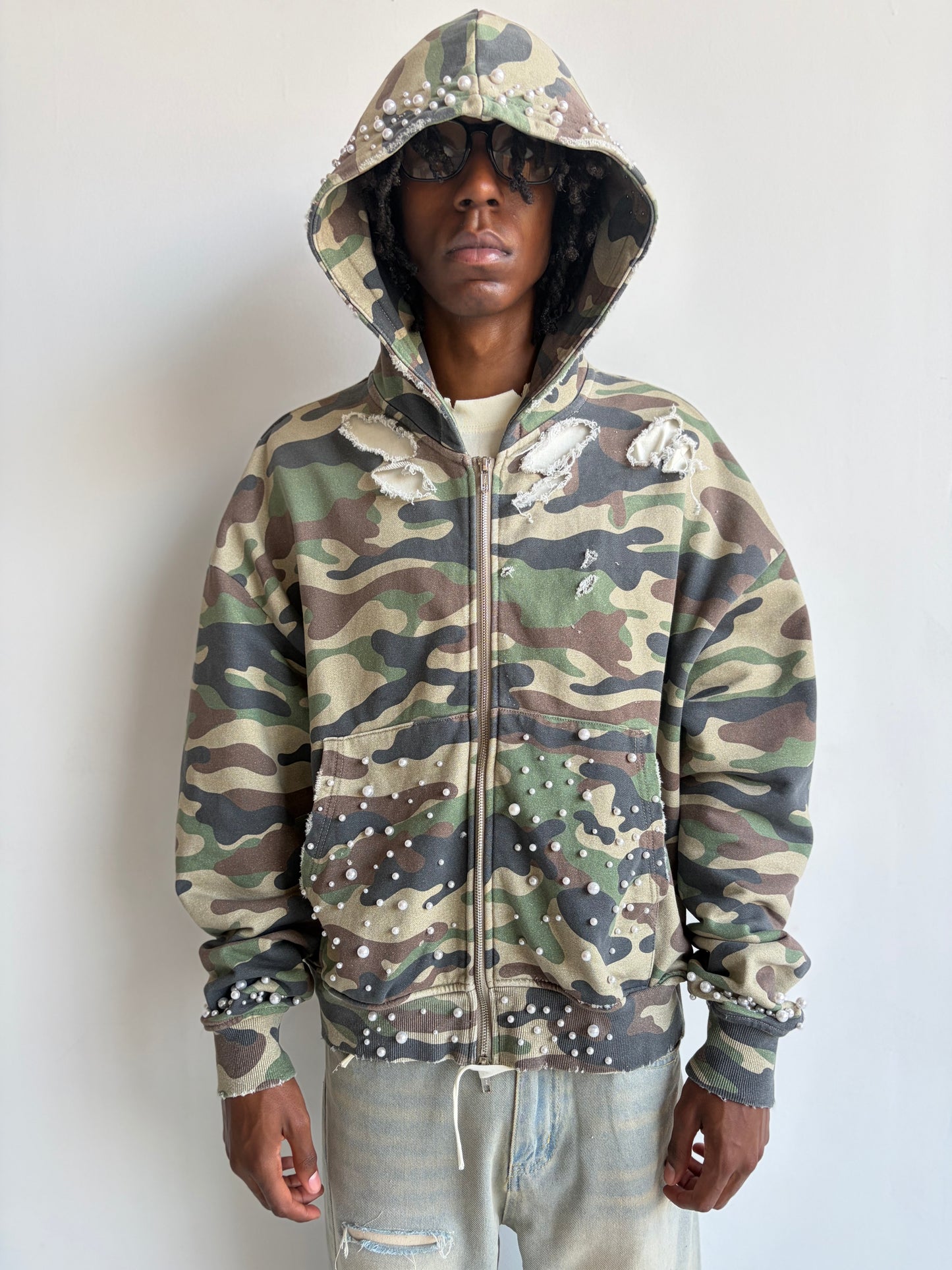 Pearled Camo Hoodie