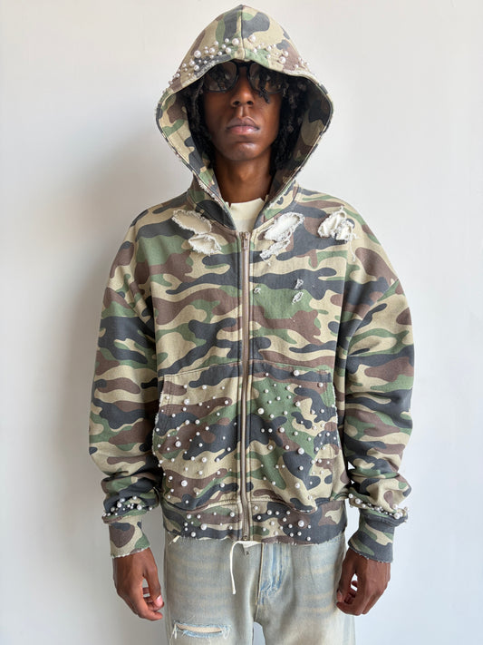 Pearled Camo Hoodie